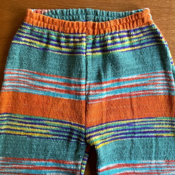 knitted cotton striped sweater leggings bright colors XS - Picture 3 of 9
